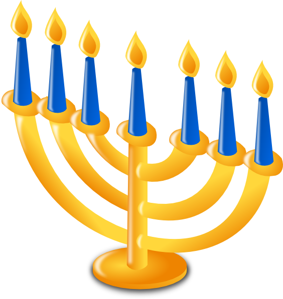 Hanukkah Candles clip art - vector clip art online, royalty free ...