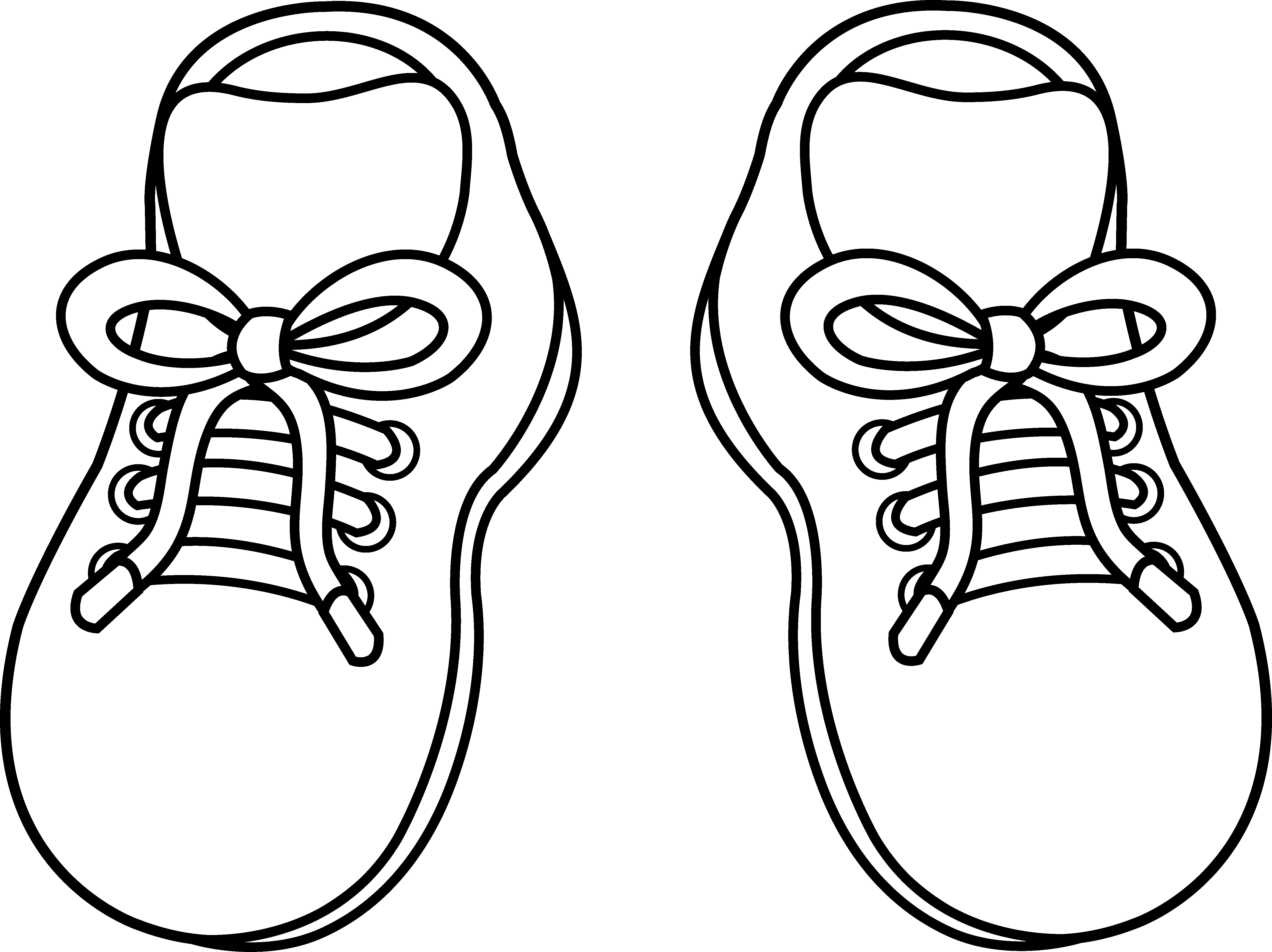 Pair of Childrens Shoes - Free Clip Art
