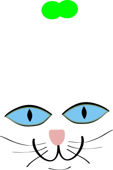 Cat Features Blue Eyes clip art - vector clip art online, royalty ...