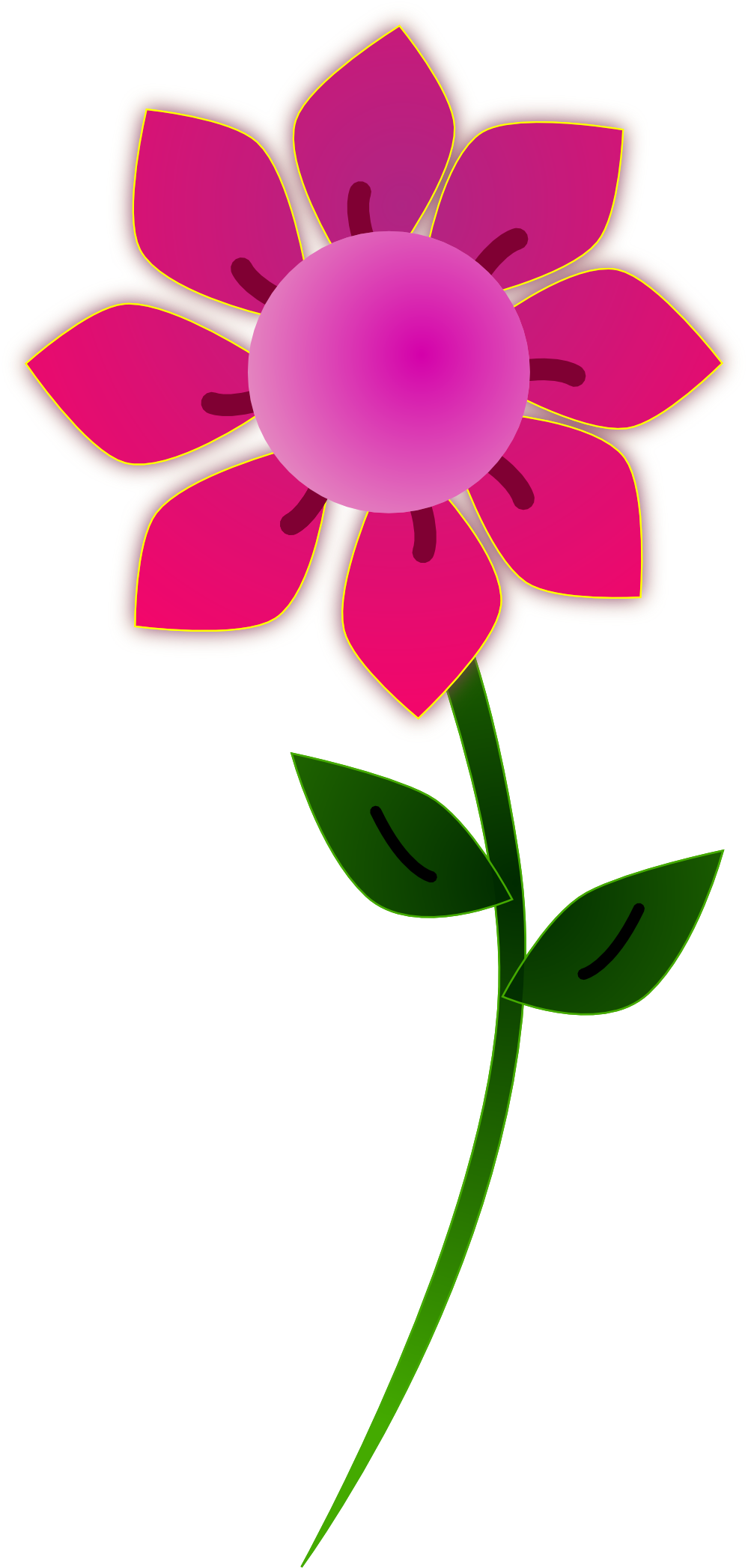 Flowers For > Pink Flower Clipart