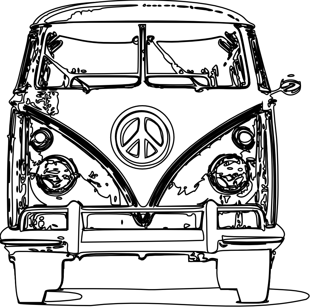clipart bus black and white - photo #44