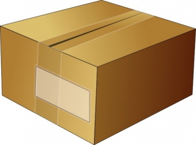Closed Carton Box Clip Art (.ai) - Objects vector #854 | Download ...