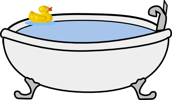 Bath Tub With Rubber Duck clip art - vector clip art online ...