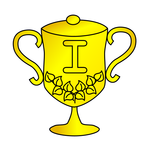 Golden Trophy small clipart 300pixel size, free design - ClipartsFree