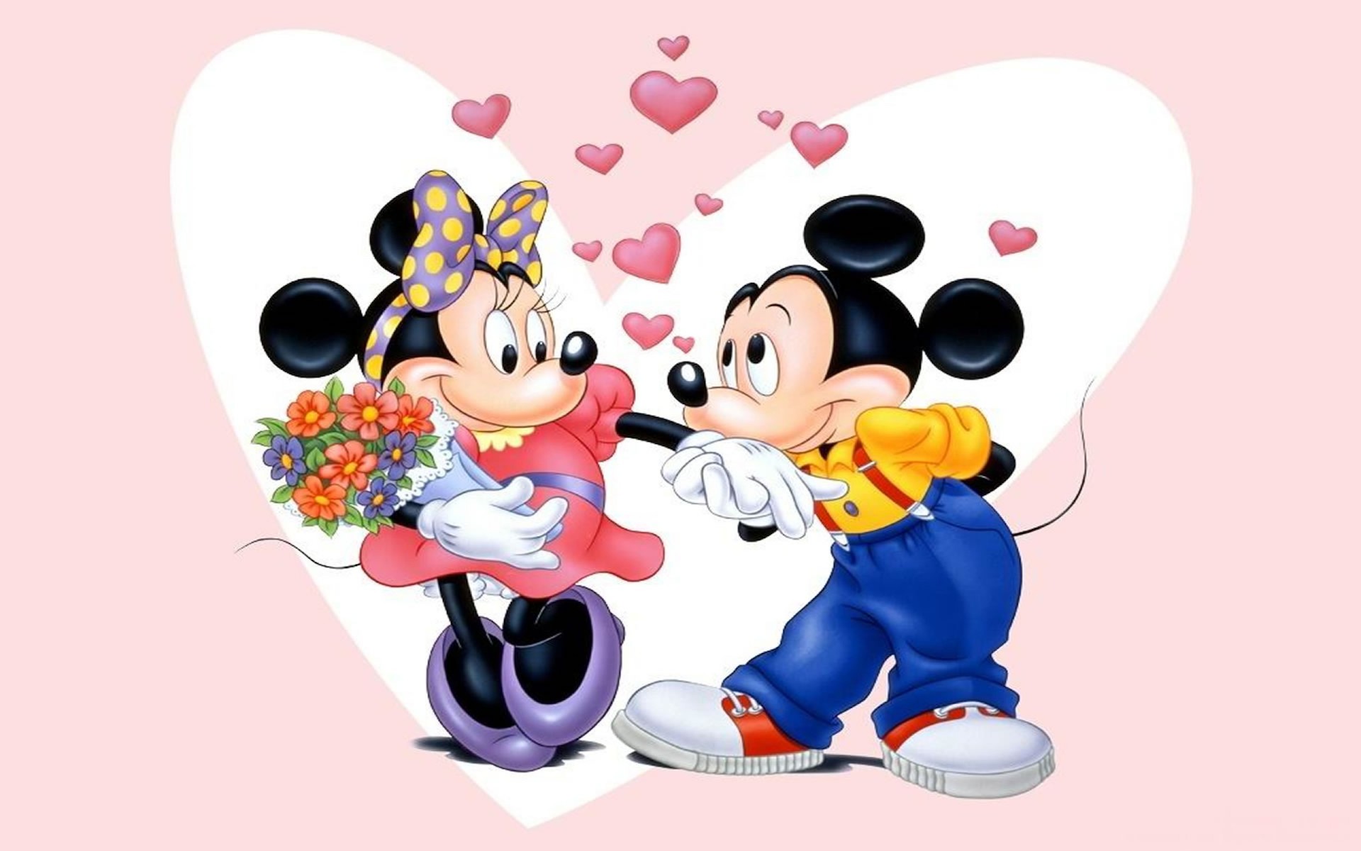 Disney Mickey Mouse And Minnie Mouse Love HD W #1574 Wallpaper ...