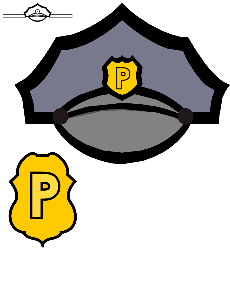 templates - Police Officer Hat and Badge Craft, a great quick ...