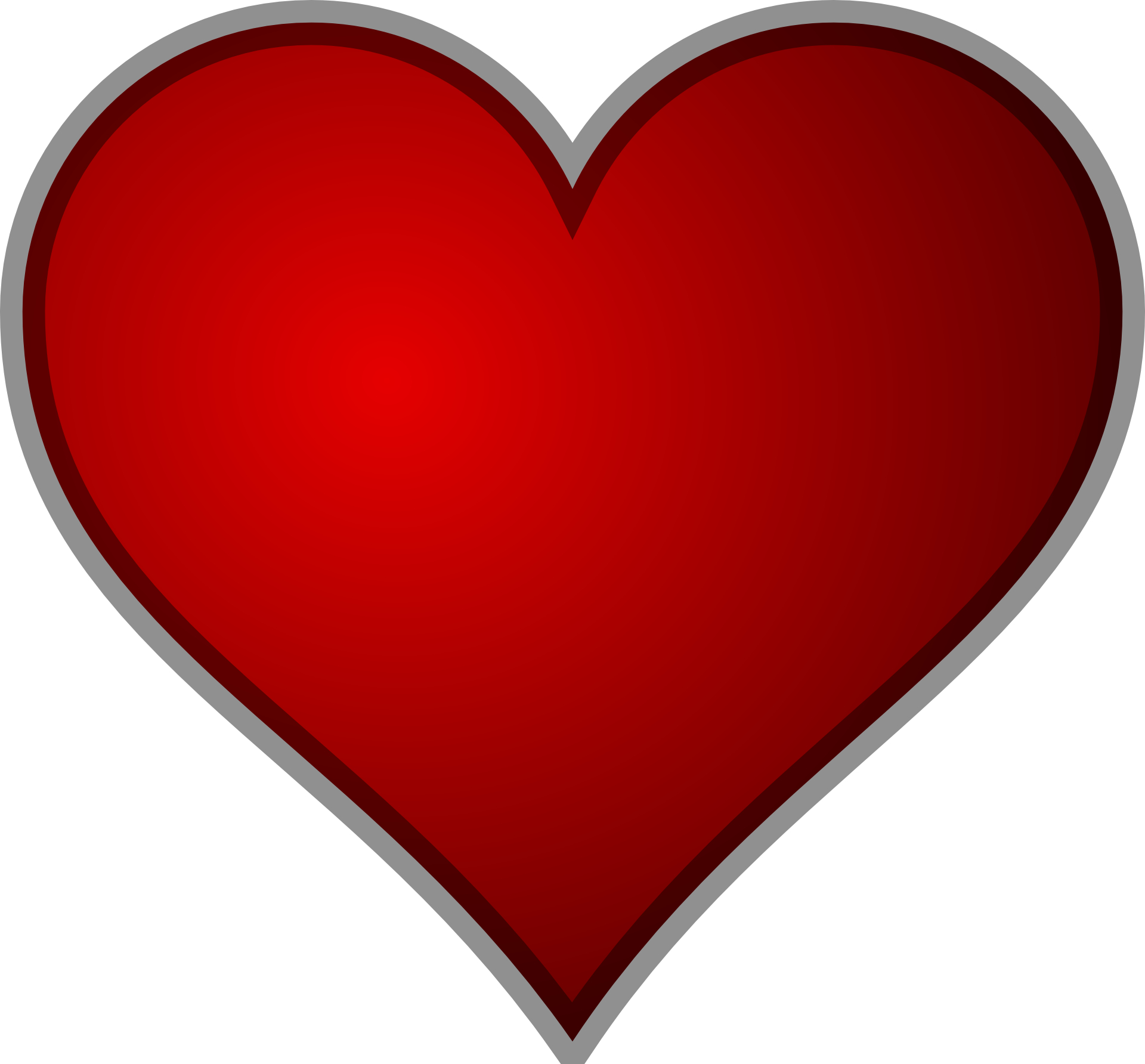 Red Heart Outline Cliparts co