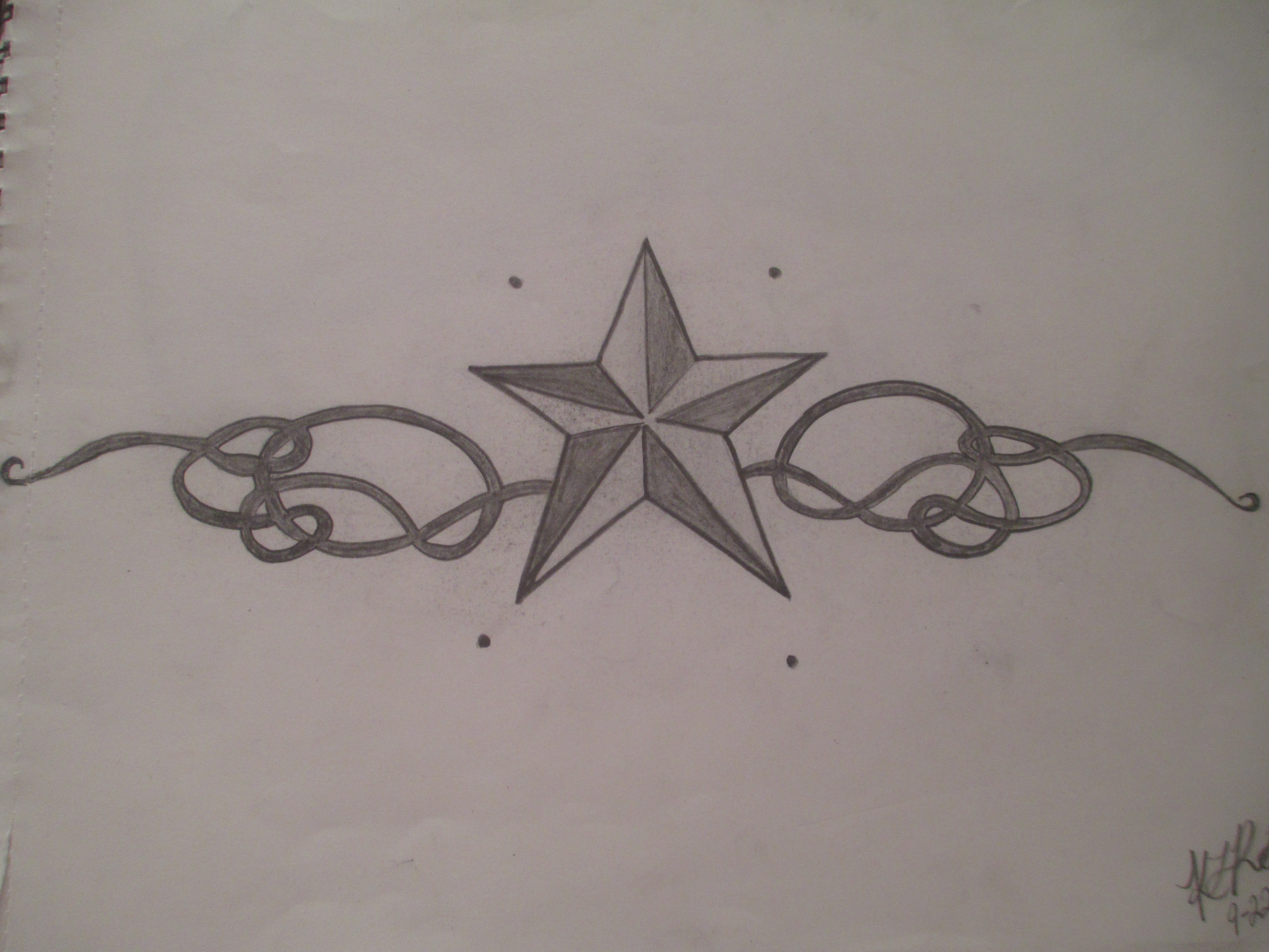 Star Tattoo Drawing - ArtistGirl99 © 2015 - Jan 21, 2013