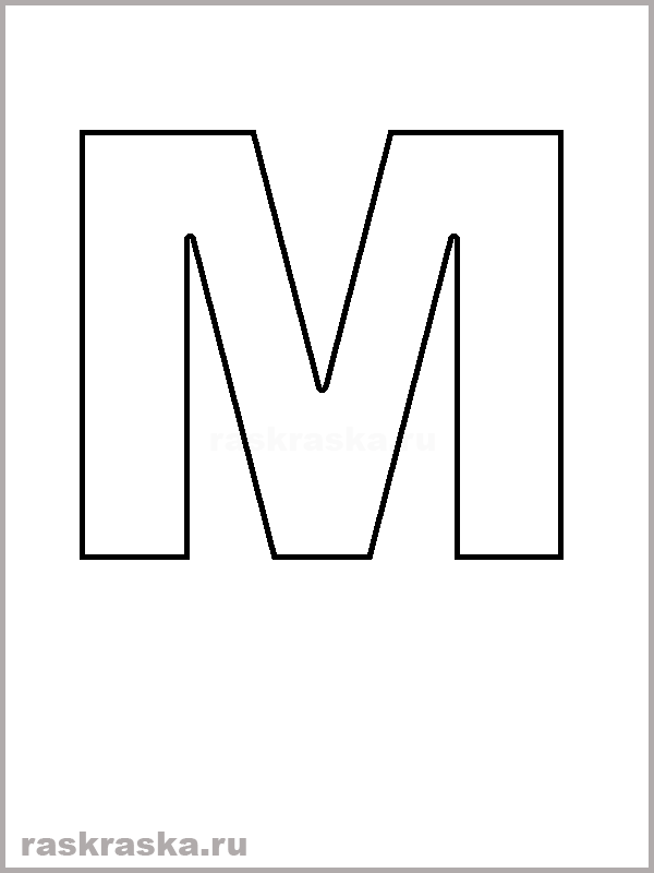 M a outline image