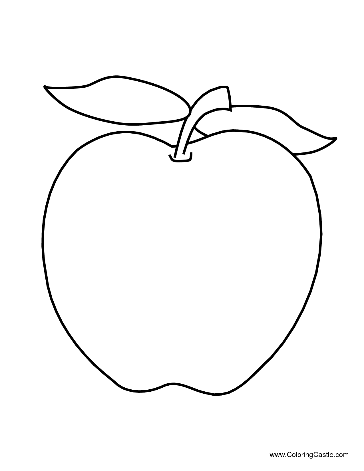 Free coloring pages of fruit templates