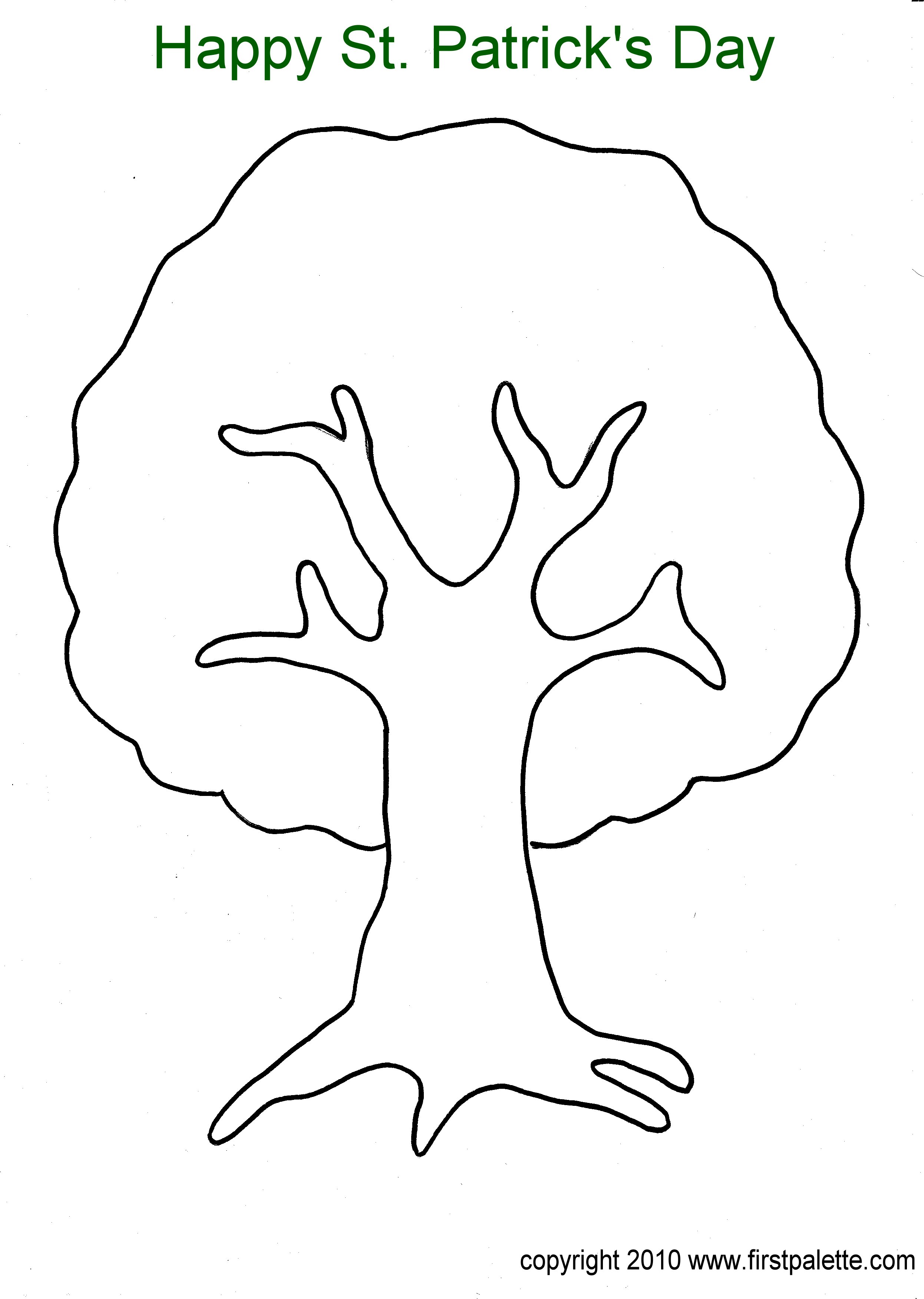 Stencil Of A Tree Outline Clipartsco