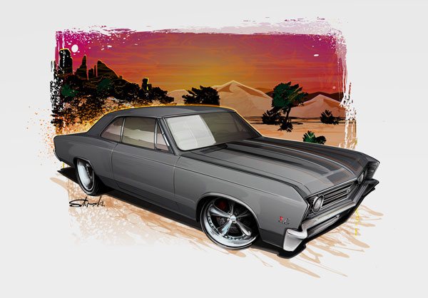 How To Draw a Musclecar | drawing hot rods