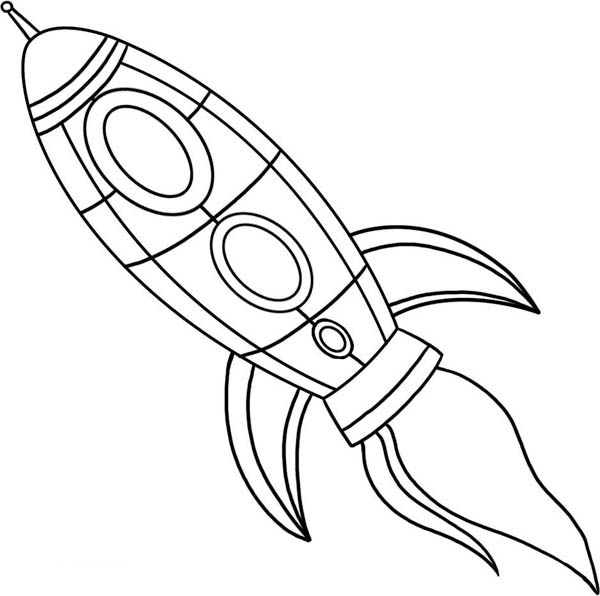 Drawing Spaceship Coloring Page - NetArt