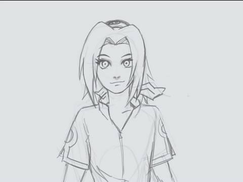 How to draw Sakura from Naruto - YouTube