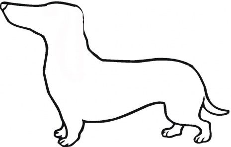 Dog Cake Templates | Dachshund Outline coloring page | Super ...