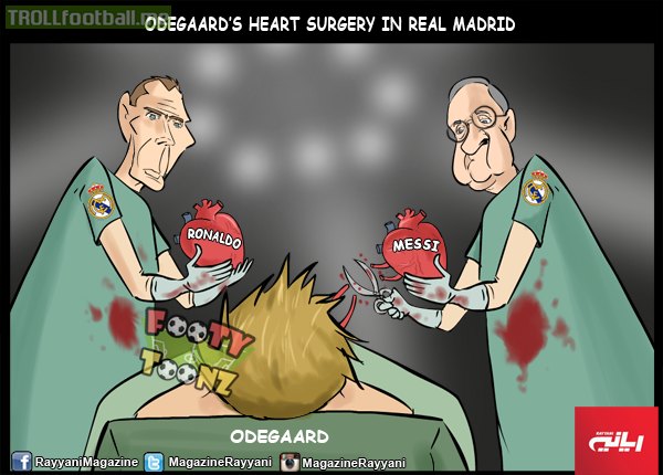 Cartoon: Odegaard's heart surgery in real madrid | Troll Football