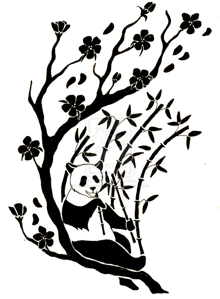 Images For > Bamboo Tree Panda Tattoo