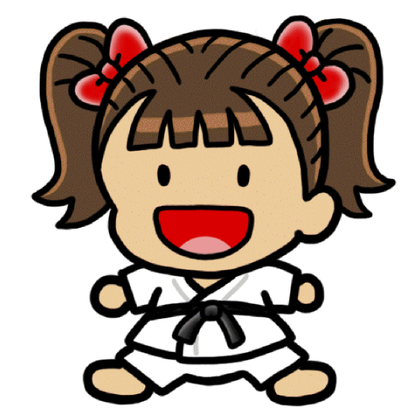 Girl Karate Character clip art - vector clip art online, royalty ...