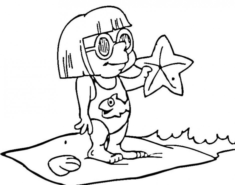 Cartoon Clipart Of A Black And White Happy Starfish Vector 185664 ...