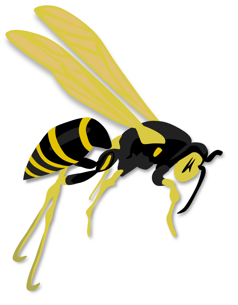 OnlineLabels Clip Art - Flying Wasp