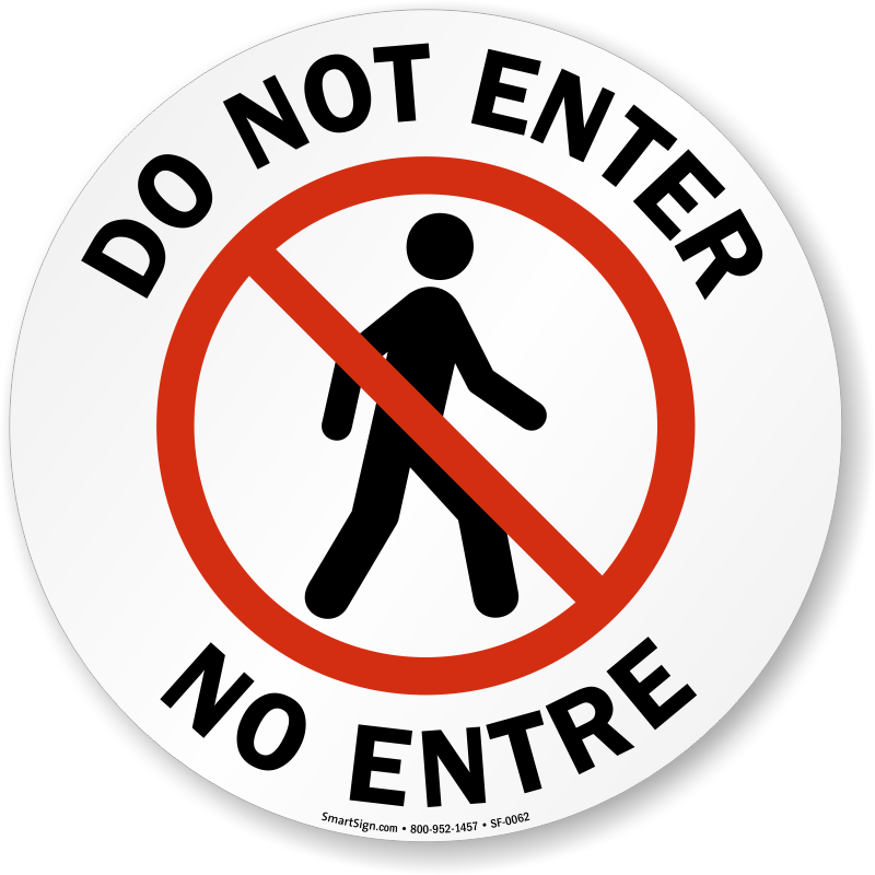 No enter cliparts co