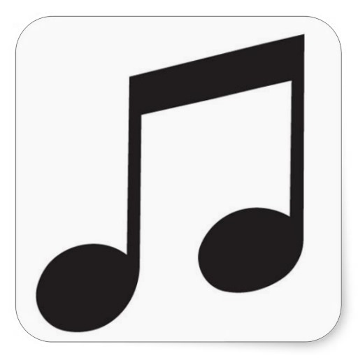 Music symbol square sticker | Zazzle