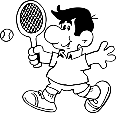 Free Stock Photos | Illustration Of A Cartoon Man Playing Tennis ...