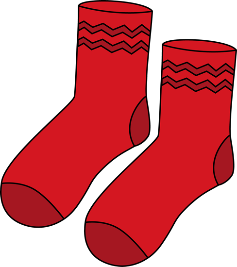 Red Pair of Socks Clip Art - Red Pair of Socks Image
