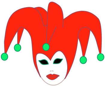 Mardi Gras Exotic Jester Clip Art