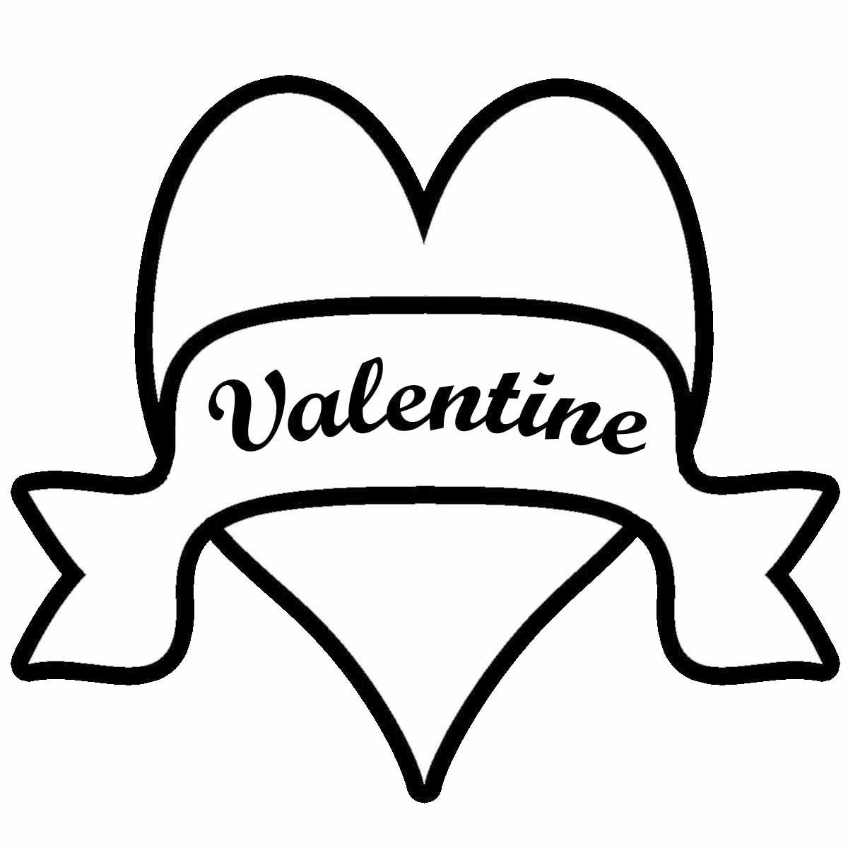 Happy Valentines Day Clipart Black And White Images & Pictures - Becuo