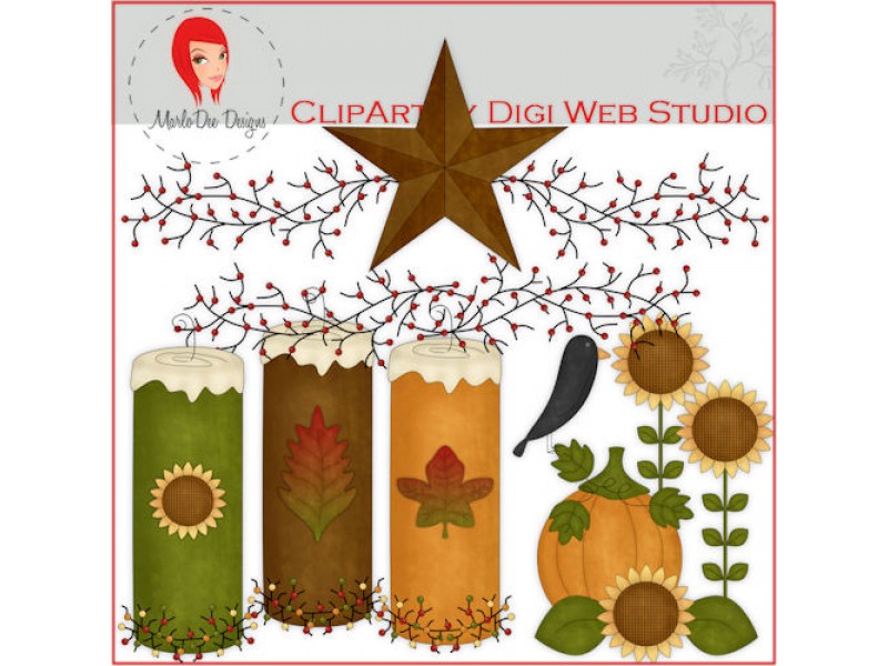 Autumn Season Accents Set 3 Clip Art by Digi Web Studio - Digi Web ...