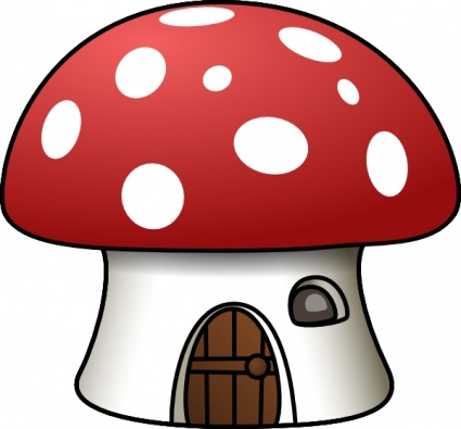 Mushroom House clip art - Download free Other vectors
