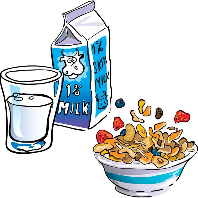 Pix For > Kids Eating Cereal Clipart