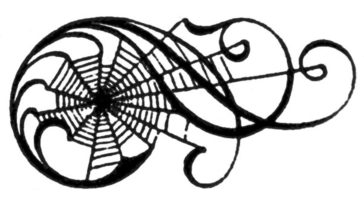Vintage Halloween Clip Art - Awesome Spiderweb Scrolls - The ...