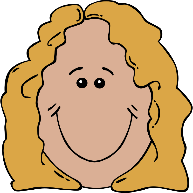 Clipart - Lady Face Cartoon