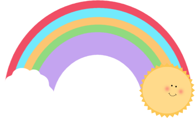 Sun and Rainbow Clip Art - Sun and Rainbow Image