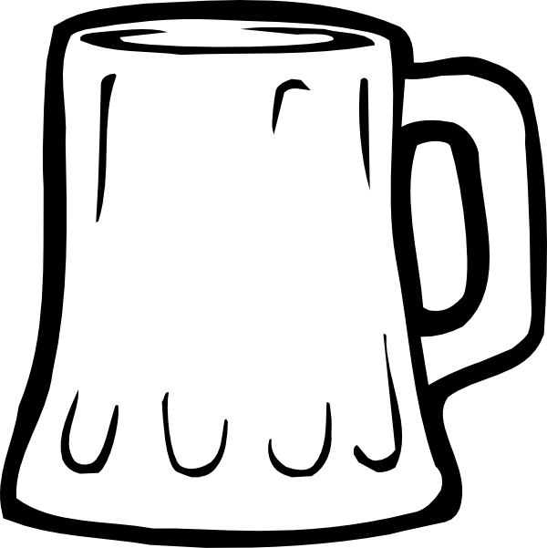 Beer Mug Black And White clip art - vector clip art online ...