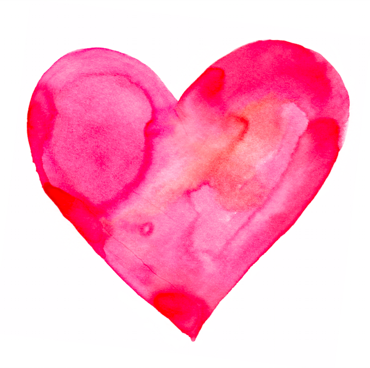 Watercolour Heart - Pink - LOVEJFRAME