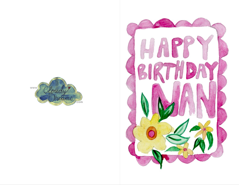 Six Lovely Free Printable Birthday Cards For Grandma And Grandpa ...