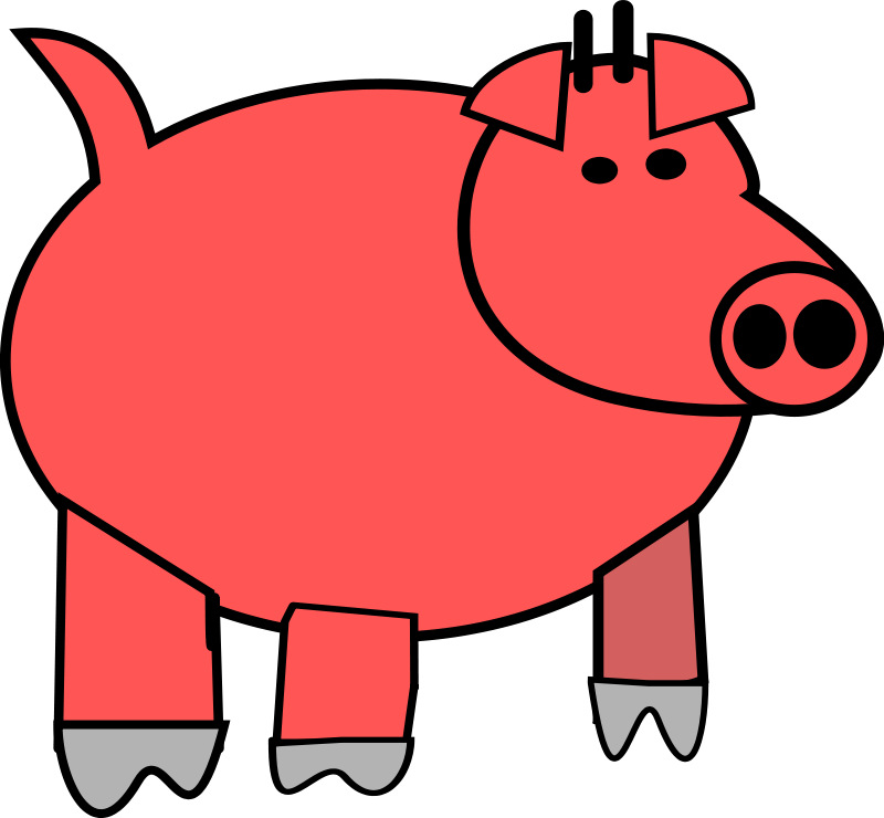 Cartoon pig Free Vector / 4Vector