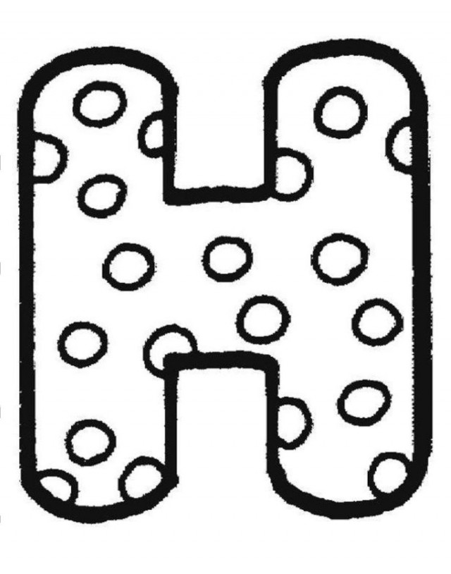 Download H In Dotted Style For Fun Alphabet Coloring Pages Or ...