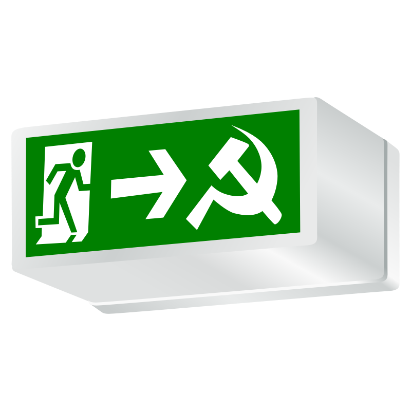 Clipart - Exit Capitalism! Socialism or Barbarism (Socialisme ou ...