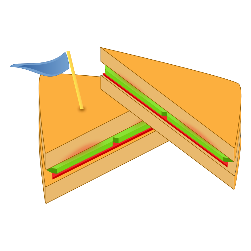 Clipart - Sandwich with a Flag
