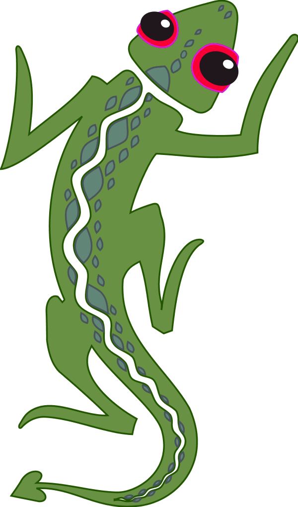 creeping lizard - vector Clip Art