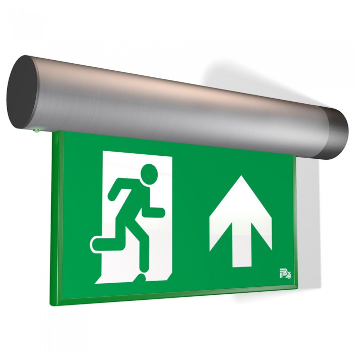 Omikron Self Test Emergency Flag Mount Illuminated Exit Sign (3 ...