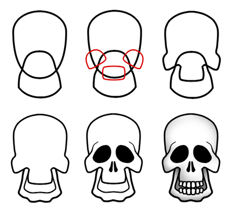 Cool Easy Drawings Of Skulls Step By Step | fashionplaceface.