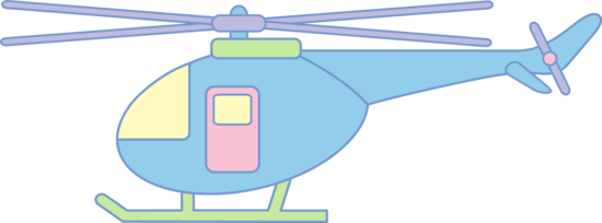 Cute Pastel Helicopter - Free Clip Art