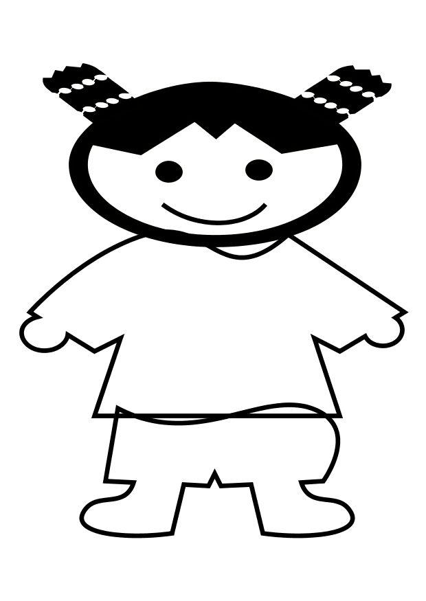 Coloring page chinese girl - img 10267.