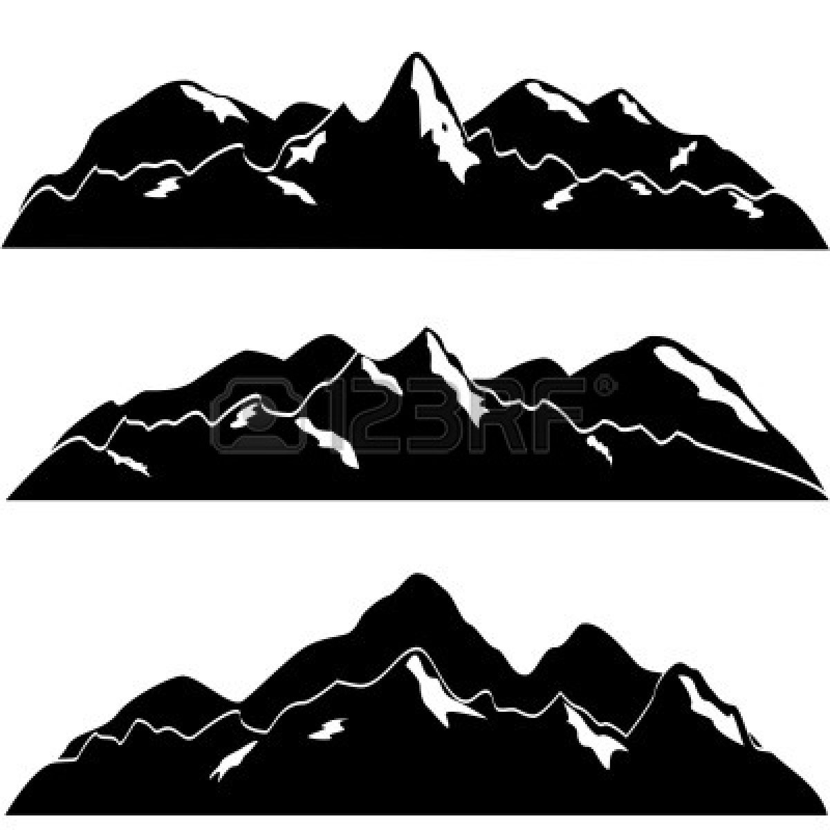 Mountain River Clip Art Black And White | Clipart Panda - Free ...
