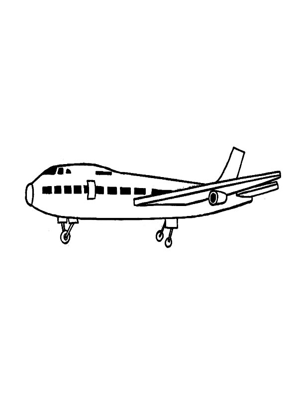 LANDING PLANE Colouring Pages (page 2)